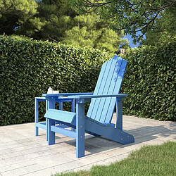 vidaXL Chaise Adirondack de jardin PEHD bleu marine 