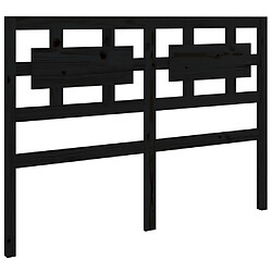 Maison Chic Tête de lit scandinave pour lit adulte,Meuble de chambre Noir 125,5x4x100 cm Bois massif de pin -MN89640