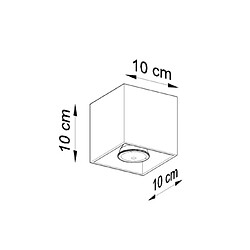 Sollux Downlight carré minimaliste monté en surface doré 1x GU10 pas cher