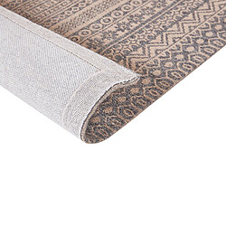 Avis Beliani Tapis en jute beige et gris 80 x 150 cm BAGLAR