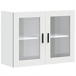 vidaXL Armoire murale de cuisine avec porte en verre Porto blanc