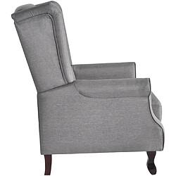 vidaXL Fauteuil gris tissu