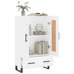 Avis vidaXL Buffet haut blanc 69,5x31x115 cm bois d'ingénierie