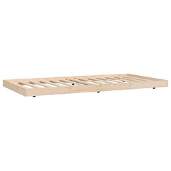 Acheter Maison Chic Lit adulte - Lit simple Cadre de lit,Structure du lit Contemporain 100x200 cm bois de pin massif -MN42235