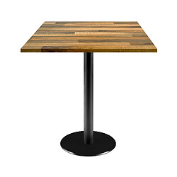 Restootab Table 70x70cm - modèle Rome bois noyer lamellé