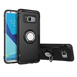 Wewoo Coque renforcée noir pour Samsung Galaxy S8 + / G9550 Anneau de Téléphone Armure TPU + PC Magnétique d'aspiration 360 Degrés Rotation Stent Combinaison Cas