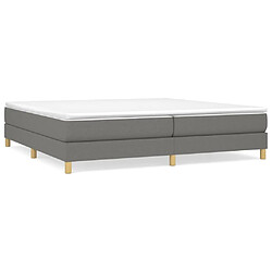 Maison Chic Lit Adulte - Lit simple Lit à sommier tapissier avec matelas moelleux - Meuble de Chambre - Gris foncé 200x200cm Tissu -MN12447