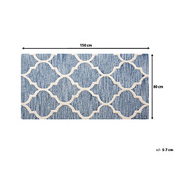 Beliani Tapis - Tapis en laine - Tapis fait à la main - Tapis bleu clair - 80x150 cm - YALOVA