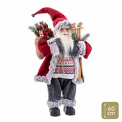 BigBuy Christmas Décorations de Noël Multicouleur Bois Plastique Polyrésine Tissu 60 cm