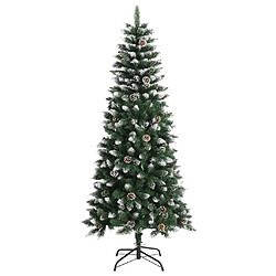 vidaXL Sapin de Noël artificiel avec support Vert 150 cm PVC