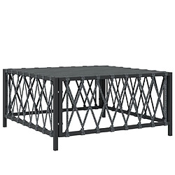 Maison Chic Salon de jardin 3 pcs avec coussins - Table et chaises d'extérieur - Mobilier/Meubles de jardin Moderne anthracite acier -MN63593 pas cher