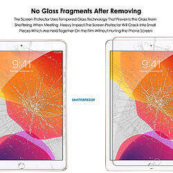 2x protecteurs d'écran en verre trempé transparent pour iPad 7e génération 10.2 pouces 2019 pas cher