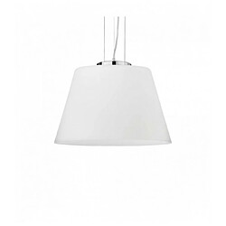 Ideal Lux Suspension Blanche CYLINDER 1 ampoule Diamètre 85 Cm