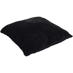 Avis The Home Deco Factory Coussin imitation fourrure 40 x 40 cm Opulence noir.