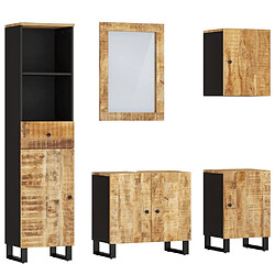 Maison Chic Armoire de Bain | Ensemble de 5 meubles salle de bain bois manguier massif -GKD52284