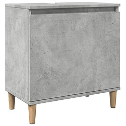 vidaXL Meuble de lavabo gris béton 58x33x60 cm bois d'ingénierie