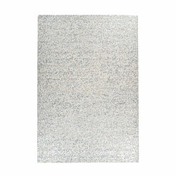 Paris Prix Tapis en Cuir Fait Main Finish Blanc & Argent 120 x 170 cm