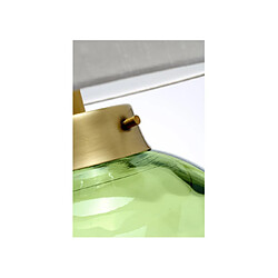 Avis Elstead Lighting Lampe de table Kara Verre,Acier,Faux Soie Ferronnerie Laiton Vieilli - Verrerie Vert Foncé