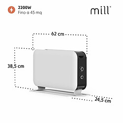 Avis Mill Co2200mecmax Convecteur Electrique 2200w a Economie Denergie Avec Thermostat Mecanique Blanc