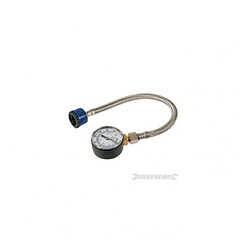 SILVERLINE Manometre pour conduites deau - Acier inoxydable 