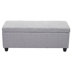 Acheter Mendler Coffre de rangement Kriens, banc, tissu/textile, 45x114x45cm ~ gris clair