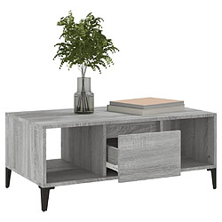 Avis vidaXL Table basse Sonoma gris 90x50x36,5 cm Bois d'ingénierie