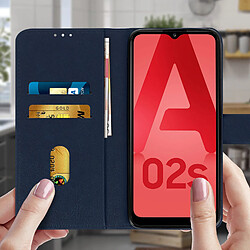 Avis Avizar Étui pour Samsung Galaxy A02s Clapet Portefeuille Support Vidéo Bleu Nuit