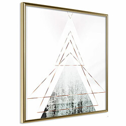 Paris Prix Affiche Murale Encadrée Snow-Capped Peak 20 x 20 cm Or