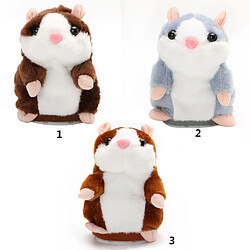 Acheter Plush Talking Hamster Toy Speech Recorder Nod Mimicry Repeat Grey