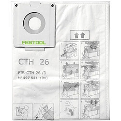 Festool Sacs filtre de sécurité pour CTH 26 carton de 3 pièces