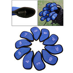 Acheter 10pcs / Pack Ensemble De Couvre-fers De Golf En Filet Pour La Plupart Des Fers Bleu