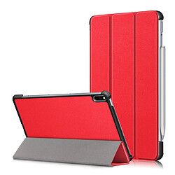 Etui en PU Flexible-Angle avec support tri-pliure rouge pour votre Huawei MatePad Pro 10.8 (2021)/(2019)