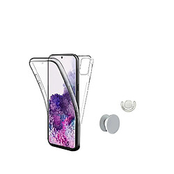 Kit 3x1 PROTECTION IMPACT 360 ° + 1 SuppOrt GripHolder + 1 SUPPORT DE PRIMINEUX WHITE Phonecare pour Samsung Galaxy A05 - Transparent / blanc