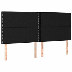 Acheter Maison Chic Tête de lit moderne à LED lumineuse pour chambre - Décoration de lit Noir 180x5x118/128 cm Tissu -MN59057