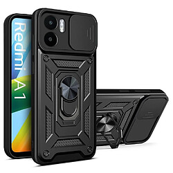 Coque en TPU anti-rayures avec béquille et glissière pour appareil photo pour votre Xiaomi Redmi A1 4G - noir