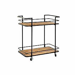 Chariot de Service DKD Home Decor Noir Naturel