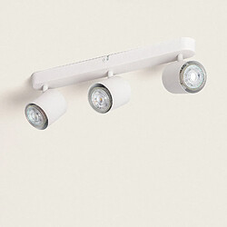 Ledkia Plafonnier de 3 Spots Edesta Blanc