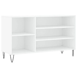 Maison Chic Armoire à Chaussures,Meuble de Rangement à Chaussures Blanc 102x36x60 cm Bois d'ingénierie -MN68965