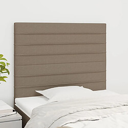 Maison Chic Lot de 2 Têtes de lit design pour chambre - Décoration de lit Taupe 100x5x78/88 cm Tissu -MN58088