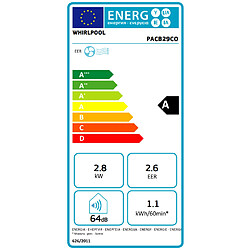 Climatiseur mobile WHIRLPOOL PACB29CO Noir pas cher