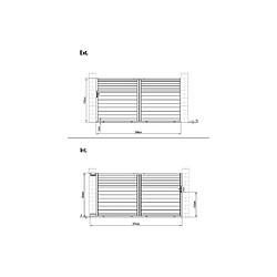 Vente-Unique Portail coulissant aluminium persien L374 x H180 cm anthracite - VIAZO pas cher