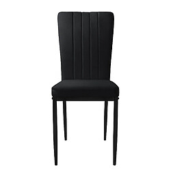 ML-Design Lot de 8 chaises de salle à manger en velours doux noir avec dossier ergonomique