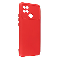 Avizar Coque pour Xiaomi Poco C40 Semi-rigide Soft-touch Fine Rouge