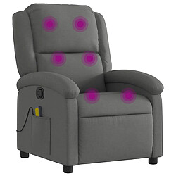 vidaXL Fauteuil de massage inclinable Gris foncé Tissu