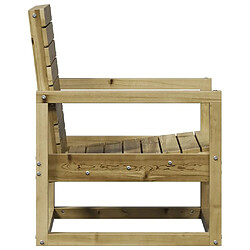 Maison Chic Chaise/Fateuill de jardin 57,5x63x76 cm bois de pin imprégné -GKD73268 pas cher