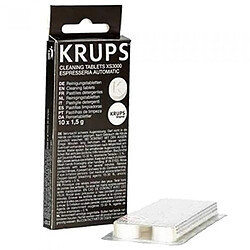 Krups tablettes de nettoyage xs300010 pour machine à café expresso seb ex6800fr (1,5 g x 10)