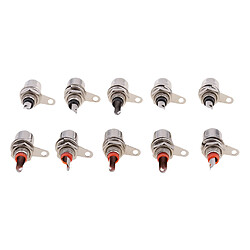 10 Pcs Adaptateur Connecteurs Femelles Audio Rca à Montage Sur Panneau