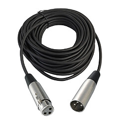 Avis CÂBLE D'EXTENSION MICROPHONE MICROPHONE XLR 3 Broches MÂLE À FEMELLE NOIR 65ft