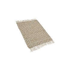 Beliani Tapis beige à motif zigzag 50 x 80 cm AFRIN