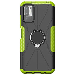 Coque en TPU anti-chocs avec béquille pour votre Xiaomi Poco M3 Pro 4G/5G/Redmi Note 10T 5G/Redmi Note 10 5G - vert